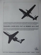 9/1967 PUB FOKKER F28 F27 REGIONAL AIRLINER / ARTICLE WASSMER ISSOIRE FRENCH AD