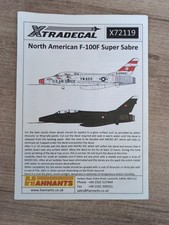 Décalcomanies Maquette Avion 1:72 F100