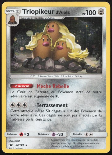 Carte pokémon triopikeur - carte,