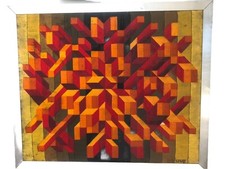 Ancien Tableau Tapisserie En