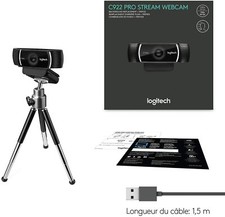 Logitech HD Pro Webcam C920 Full HD1080p PC Mac Portable MacBook Tablette YouTub