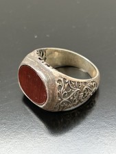 BAGUE ORUS BIJOUX CHEVALIÈRE NOBLESSE ARGENT 925 OEIL DE TIGRE T63 