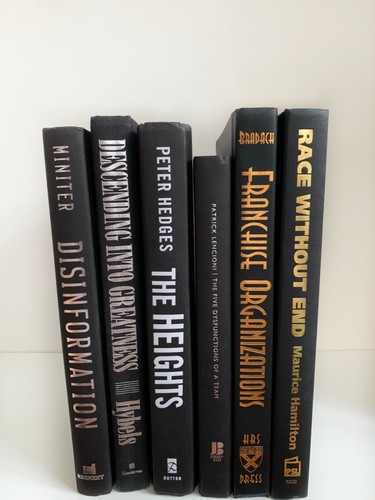 Black decor books - black,