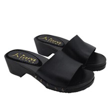 Mule En Réel Bois Noir Avec