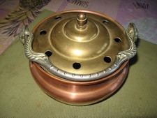 ancien brule parfum en cuivre et laiton