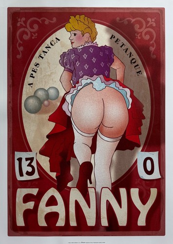 Affiche fanny pétanque - pétanque,