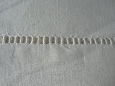 ANCIEN DRAP JOUR ECHELLE BLANC