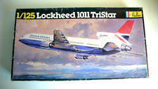 KIT HELLER  LOCKHEED 1011 TRISTAR  1/125è  BON ÉTAT SANS DÉCALS BOITE NOIRE 1977