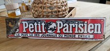 plaque émaillée ancienne Le Petit Parisien Émaillerie Alsacienne Strasbourg Rare