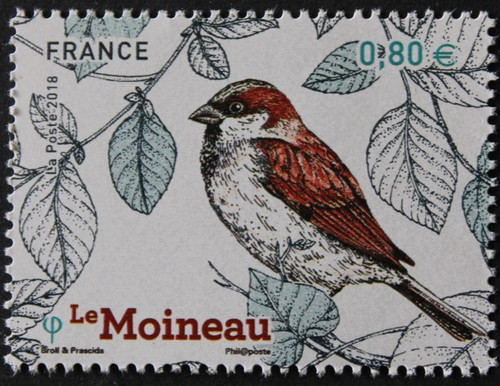 Timbre france le moineau - -,