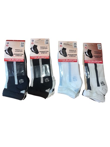 Lot socquettes stretch - de, 12