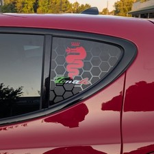 2X Stickers Avery Noir Mat Custodes Vitres Arrières Tonale Alfa Romeo Sur Mesure