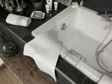 Linge Ancien Serviette De Toilette Ou Centre De Table En Damassé De Soie A M