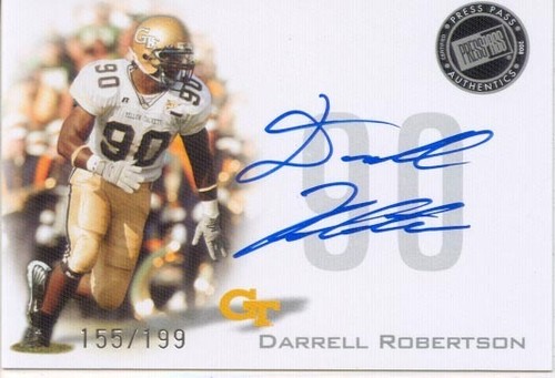 Darrell robertson rookie auto - darrell,