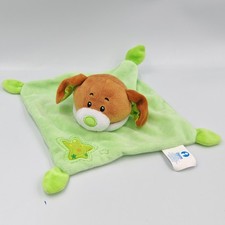 Doudou plat chien marron vert ITEM - 36333