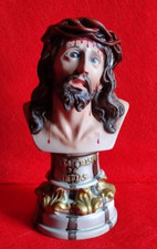 STATUE BUSTE JESUS CHRIST DE L'AGONIE ST CRISTO DE LIMPIAS EN PLATRE GESU CRISTO