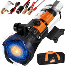 RV Macerator Pump 12V 12GPM Self-Priming Sewer Pump, Quick Release Sewage Choppe