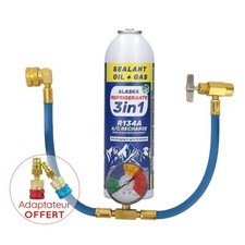🇨🇵 Kit recharge R134a R134 R12 Gaz Huile clim Auto 500g Adaptateur Voiture🇨🇵