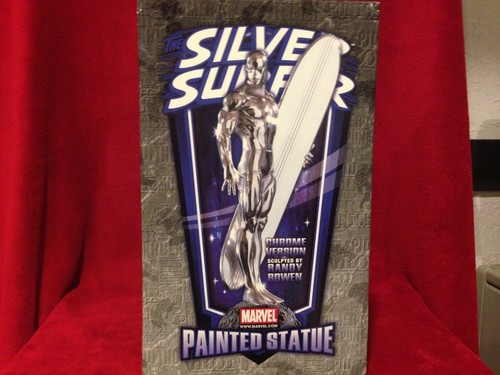 Silver surfer chromed statue - silver,
