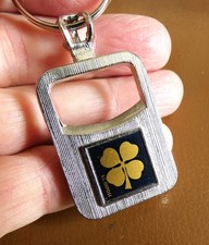 Porte cle métal Décapsuleur Trèfle 4 Feuilles Porte Chance.