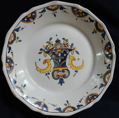 Assiette xxème faïence - assiette,