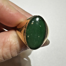 Bague Vintage En Jade Vert