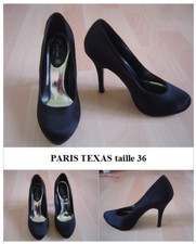 PARIS TEXAS : ESCARPINS noirs femme T36 - comme NEUFS -
