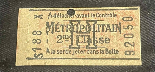 Vieux papier ancien ticket - ancien, de