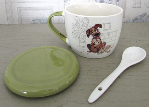 Bol soupe avec cuillère en - à,