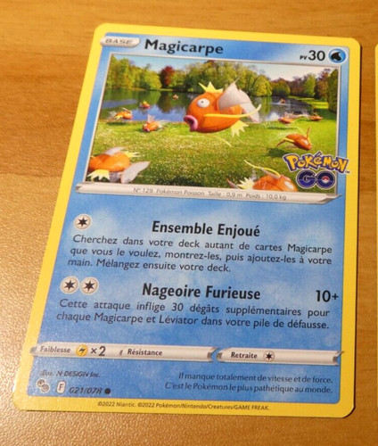 Pokemon francaise card - go,