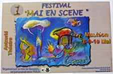 AFFICHE ENTOILEE FESTIVAL MAI EN SCENE MAULEON ANTZERKI THEATRE BASQUE