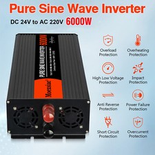 6000W LCD Convertisseur 24V to