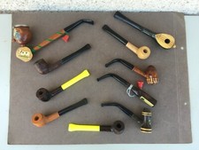 10 anciennes mini pipes décoratives / Bibelots / Souvenirs / Cadeaux