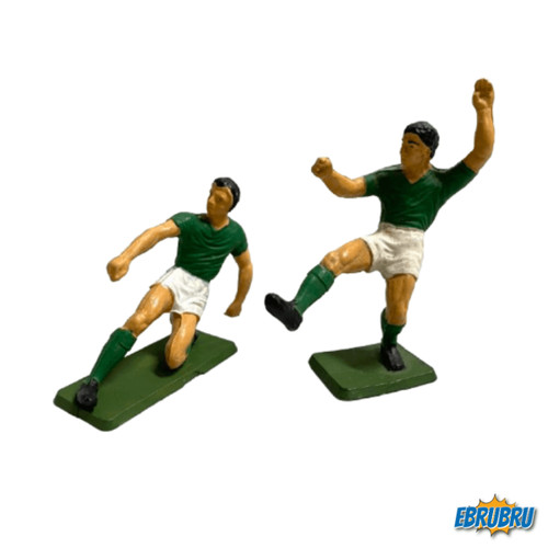 Deux footballeurs vert starlux - footballeurs,
