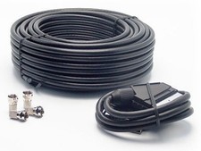 20 METRES CABLE ANTENNE SATELLITE + 4 RACCORDS FICHE F + 1 PERITEL  PARABOLE KIT