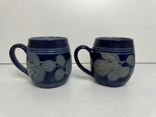 Paire chope mug poterie grès