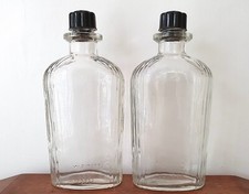 PAIRE DE FLACONS ANCIENS SHAMPOING CADORICIN 1000 CC BOUCHON BAKÉLITE COLLECTION