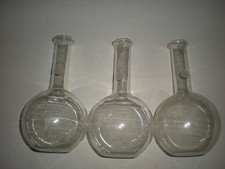 3 éprouvettes pyrex ballon flore 500 ml matériel de chimie laboratoire  déco