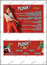 Gottlieb PUNK 1982 Cartes Instructions Flipper Pinball Cards Custom