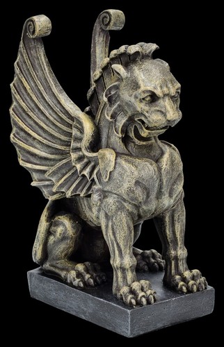 Gargoyle figur lion gardien - gargoyle, figur,