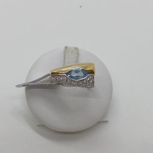 Bague femme topaze bleue - n.14,