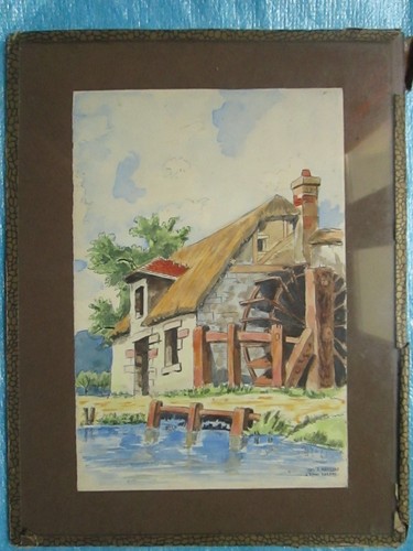 Aquarelle rouillot d après - j., d'après