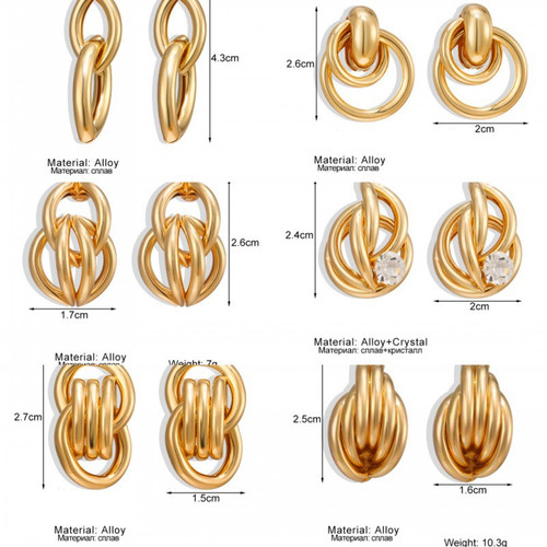 Boucles oreilles alliage - en,