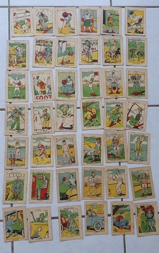 Jeu cartes ancien - jeu, de