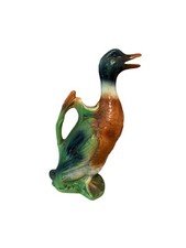 Pichet carafe barbotine en céramique - canard de forme (St Clément)
