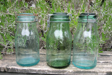 Lot 3 Ancien Pot Bocal Bocaux en Verre L'IDEAL