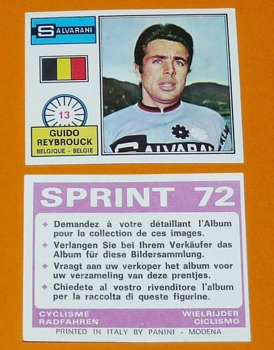Panini sprint cyclisme 1972 - sprint,
