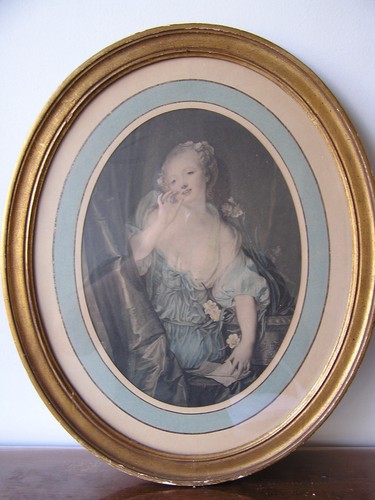 Très jolie gravure ovale - très,