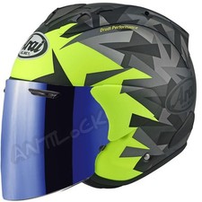 ARAI JET SZ-R VAS EVO MIMESIS JAUNE MAT + VISIÈRE MIROIR BLEU