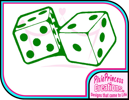 Dice autocollant vinyle - dice, e
